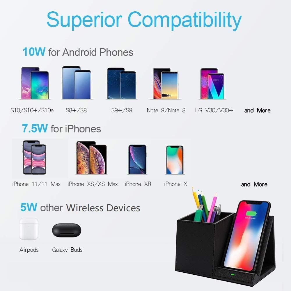 Wireless Charger & Desk Organizer