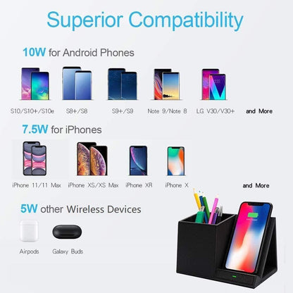 Wireless Charger & Desk Organizer